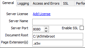 Changing the server port to 8080.